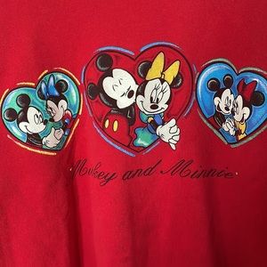Vintage Mickey Minnie Made in the USA Red Sweatshirt sz XL Men or Women